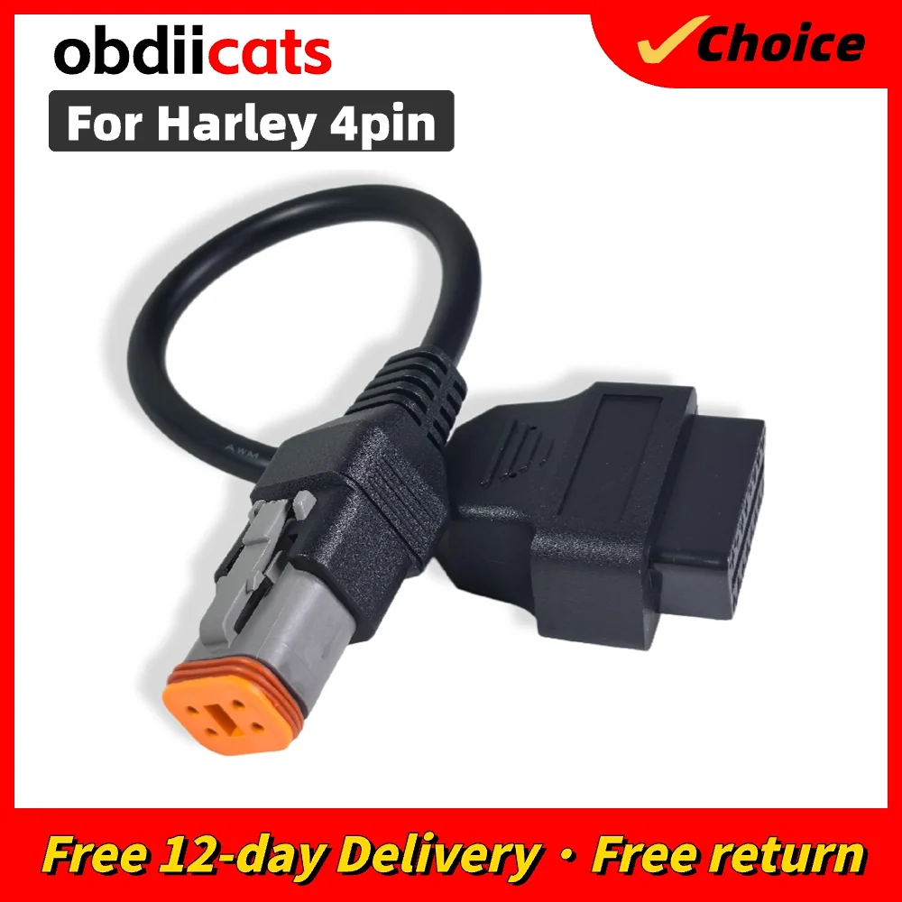Разъем OBD2 для Ha-rley 4-контактный кабель адаптер диагностического сканера
