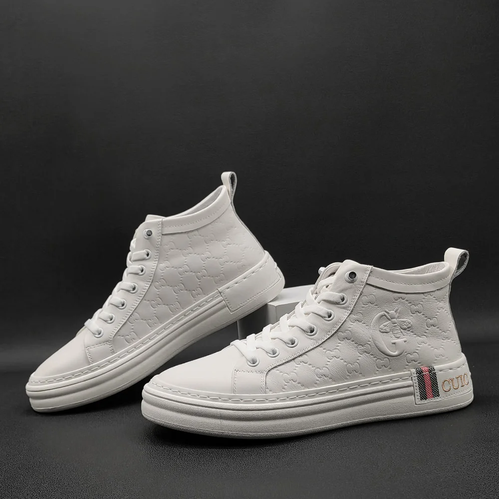 

Роскошные брендовые высококачественные мужские туфли из натуральной кожи, роскошные повседневные Универсальные мужские высокие туфли