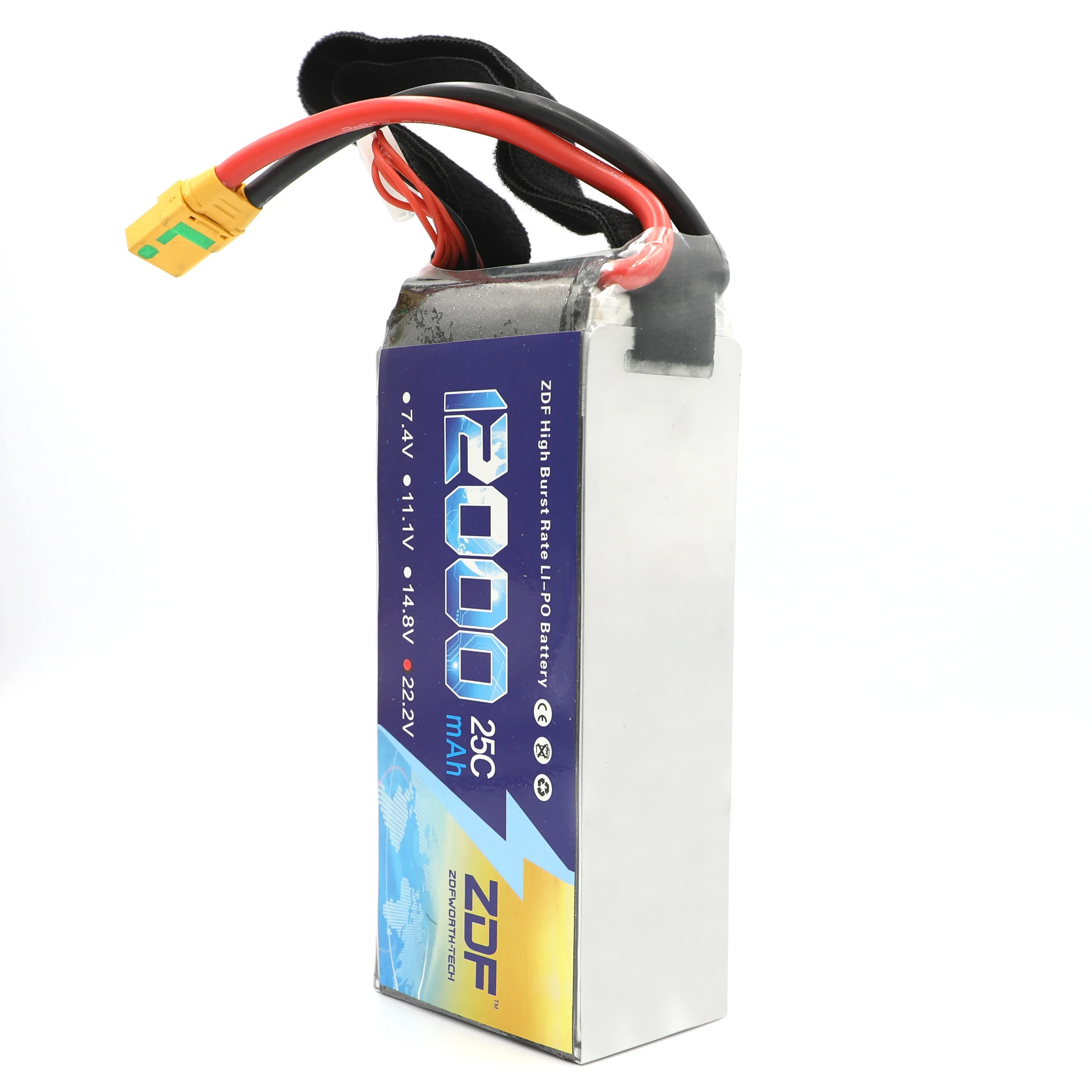 ZDF RC LiPo аккумулятор 6S 22 2 В 12000 мАч 25C для радиоуправляемого вертолета Quadrotor модели