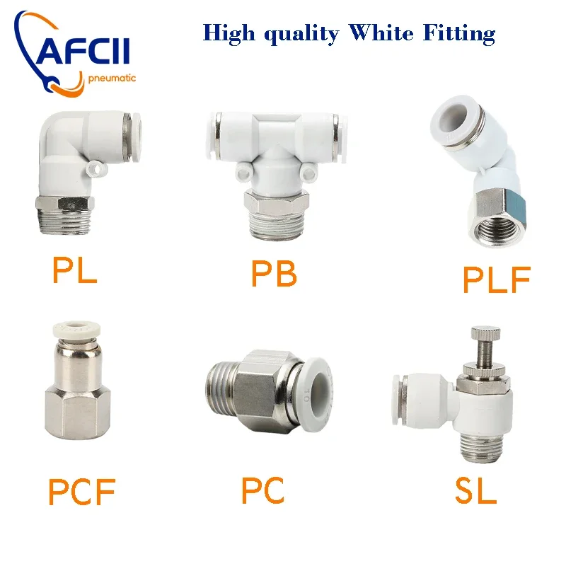 

Белый пневматический фитинг 1/4 1/2 6 мм 8 мм BSP
