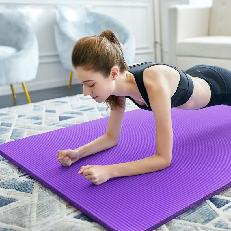 

10mm Thickening and Lengthening Yoga Mat Multi Function Tasteless Yoga Mat Sports Fitness Mat Meditation Cushion