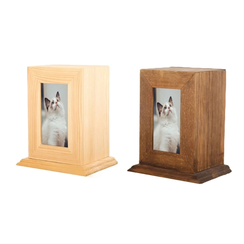 K1MF Pet Urn with Picture Frame Loving Dog Remembrance- Sympathy Dog or Cat Passed Away Photo Commemorate Ornaments