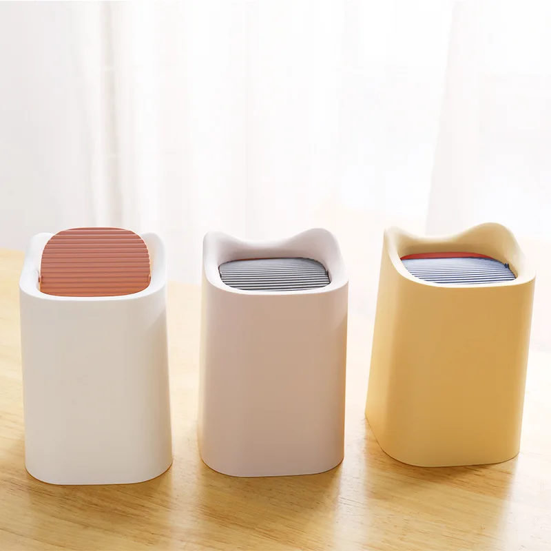 

Desktop Trash Can Nordic Mini Office Wastebasket Ins Bedroom Living Room Creative Cute Small Garbage Storage Box
