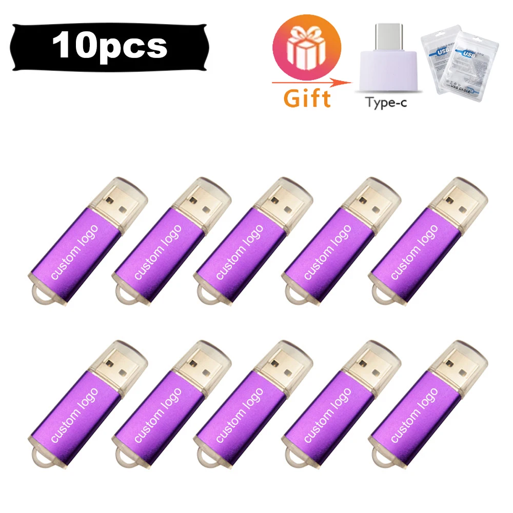 

10pcs/lot USB Flash Drive2.0 colorful pen drive 64GB 4GB 128GB Cle USB Pen drive USB Disk free logo Photography Gifts usb stick