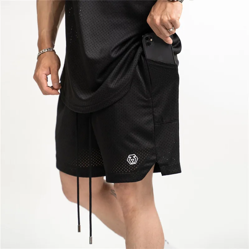 

Jogger shorts summer fitness men's single layer breathable sports shorts Outdoor running mesh fashion trend casual beach pants