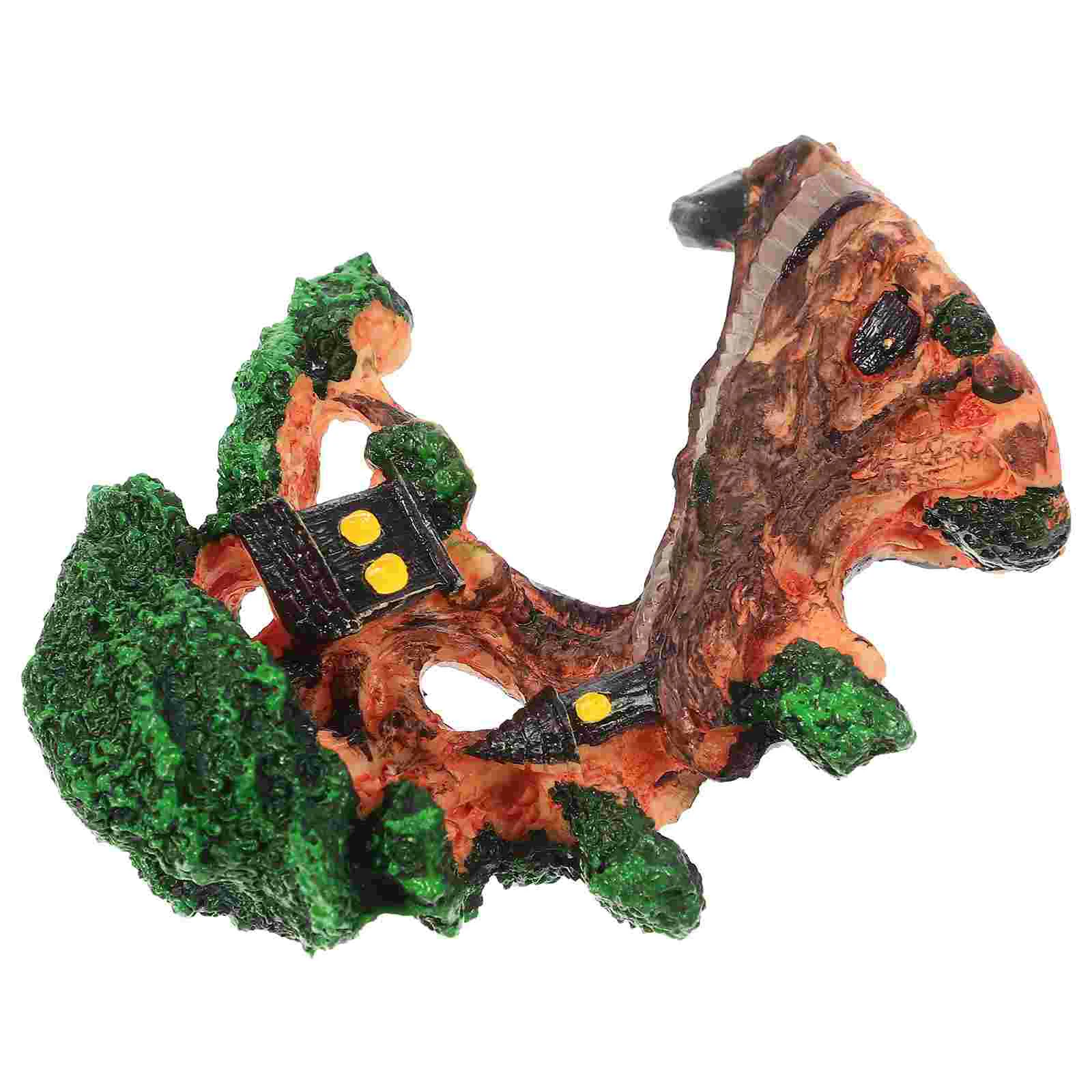 

Aquarium Tank Ornament Decor Tree Sculpture Resin Fake Landscape House Pine Hideout Shrimp Cave Hideaway Decorations Tabletop