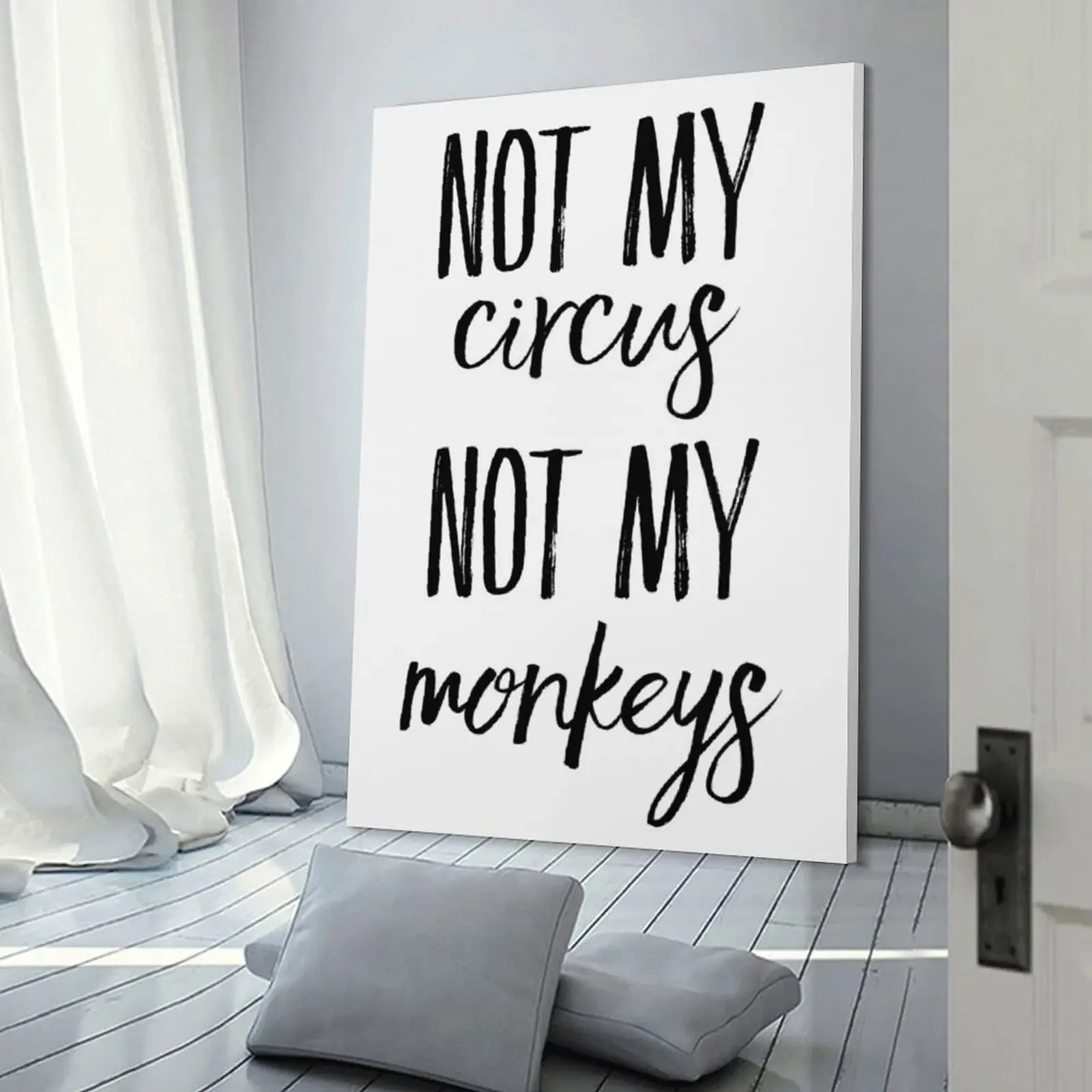 Not My Circus Monkeys Холст Картина Украшение дома Картины для спальни Настенная рамка