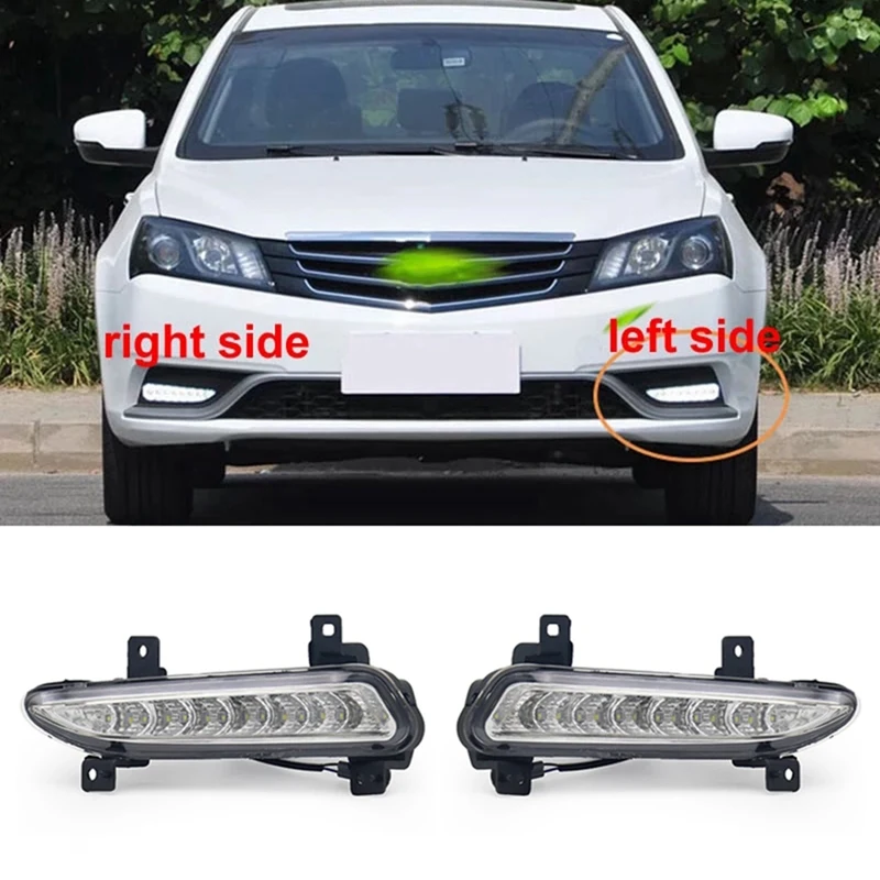 

Car DRL LED Fog Light For Geely Emgrand EC718 EC7 2014-2016 Auto Driving Lamp Daytime Running Light Bumper Lamp