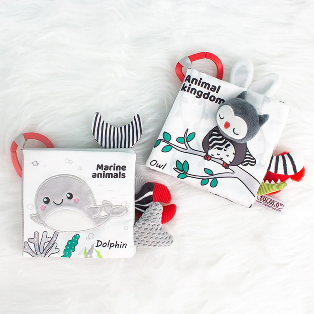 2 шт. тканевая книга с хвостом для раннего образования мягкие детские книги