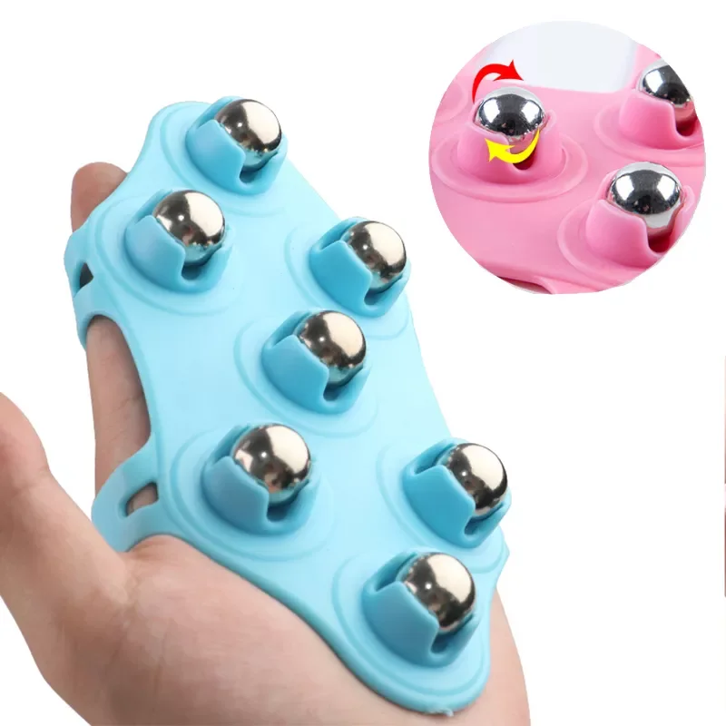 

NEW Body Massage Glove Roller Ball Anti-Cellulite Muscle Pain Relief Relax Massager For Neck Shoulder Buttocks Body Care Tools