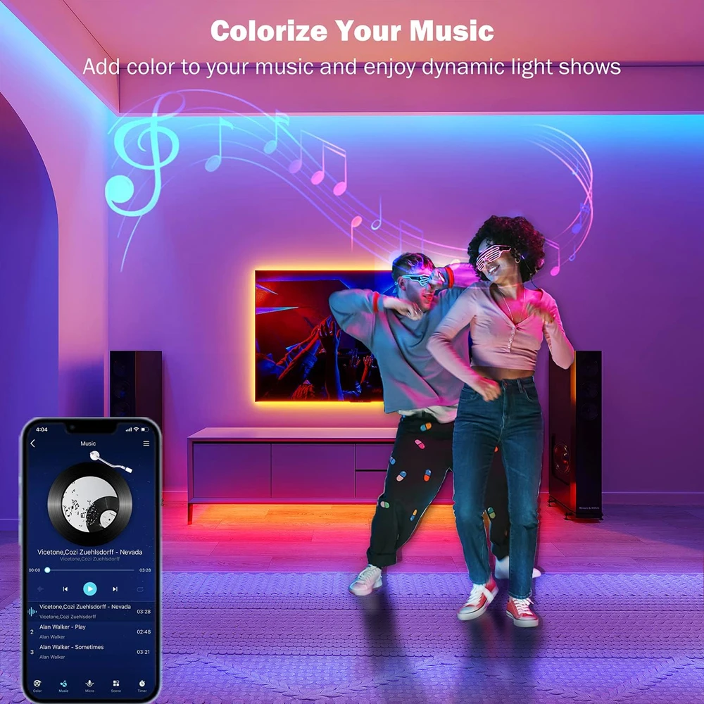 Светодиодная лента 5050 RGB APP Bluetooth WiFi USB гибкие цвета меняющиеся свет 30