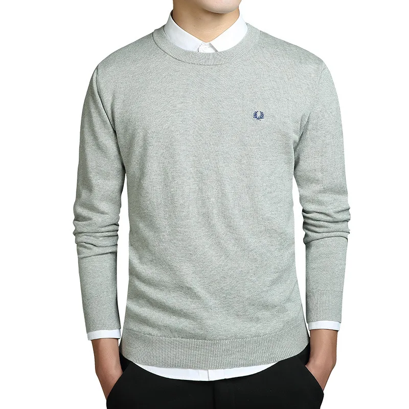 Men Winter Fall 2022 Clothes Long Sleeves Sweater Pullover Korean Fashion Solid O-Neck Knitted Clothing Wool Clause Streetwear