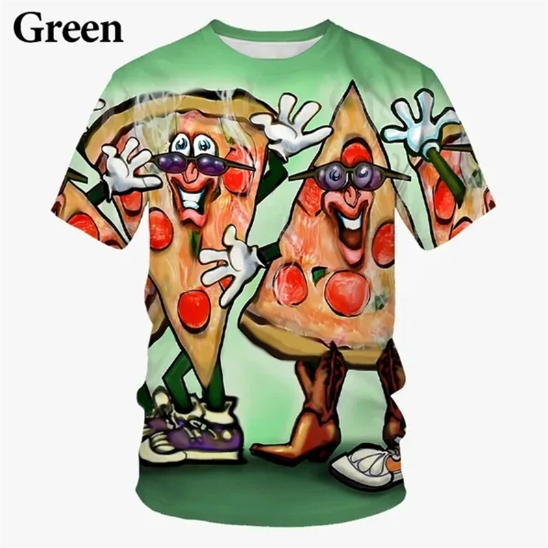 Футболка Мужская/женская с коротким рукавом и 3D-принтом пиццы
