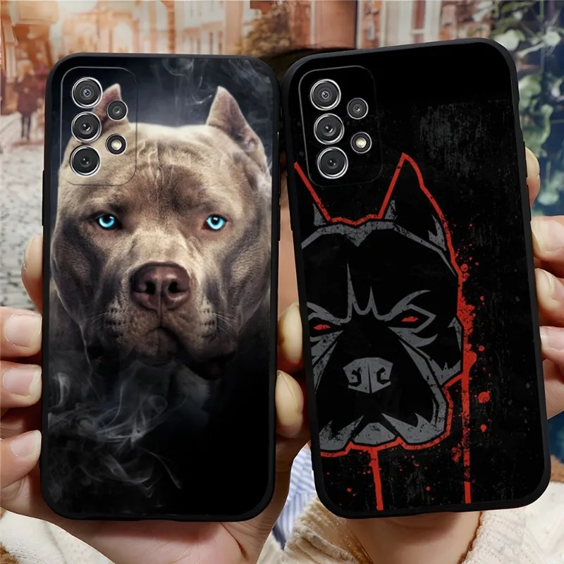 

Pitbull Dog Phone Case For Sumsung A13 A12 A52 A53 A81 A42 A23 A51 A21 A22 A40 A03S A73 A32 A33 A50 Telefoon Coque