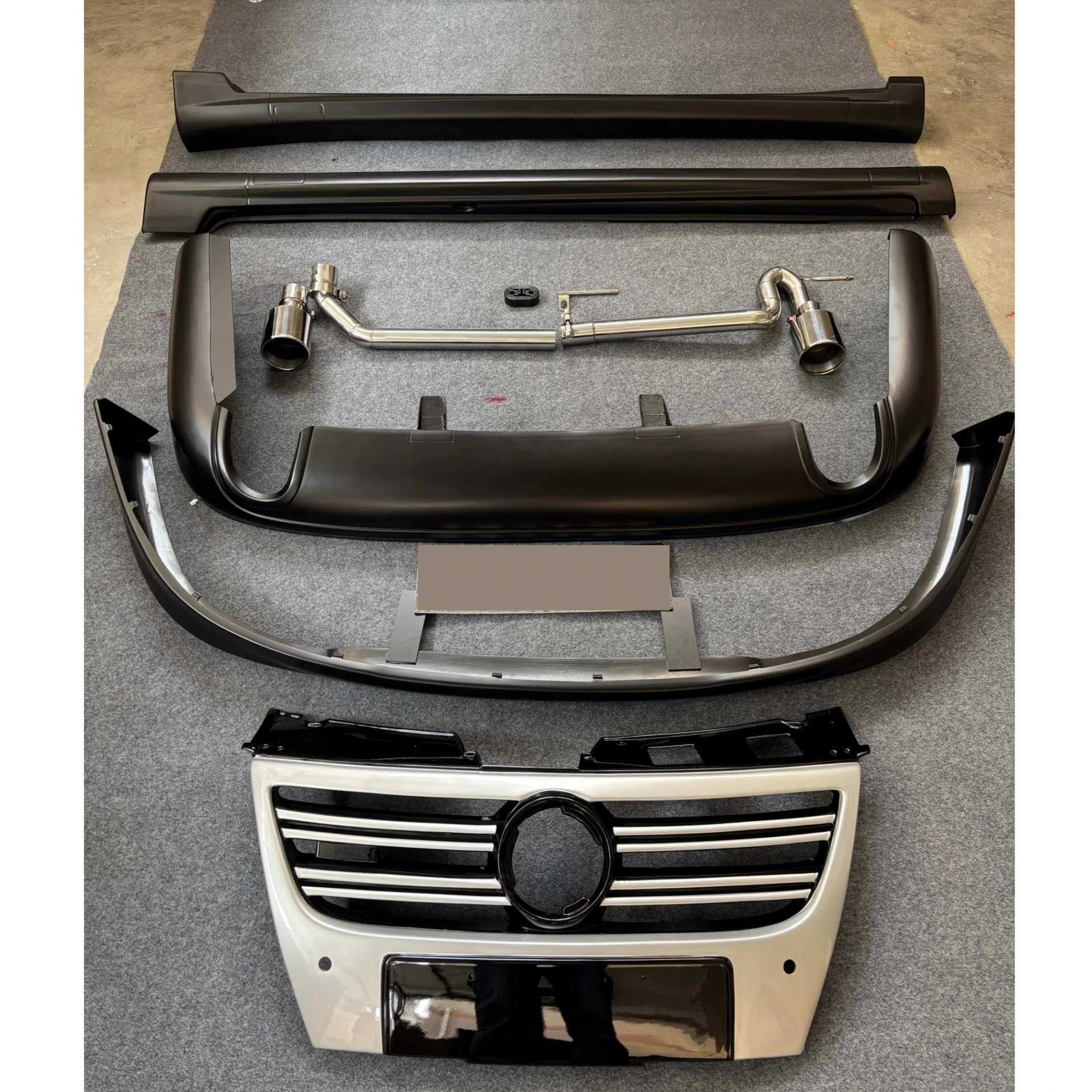 Решетка передней и задней губы боковая юбка выхлопная труба для Volkswagen vw Passat B6