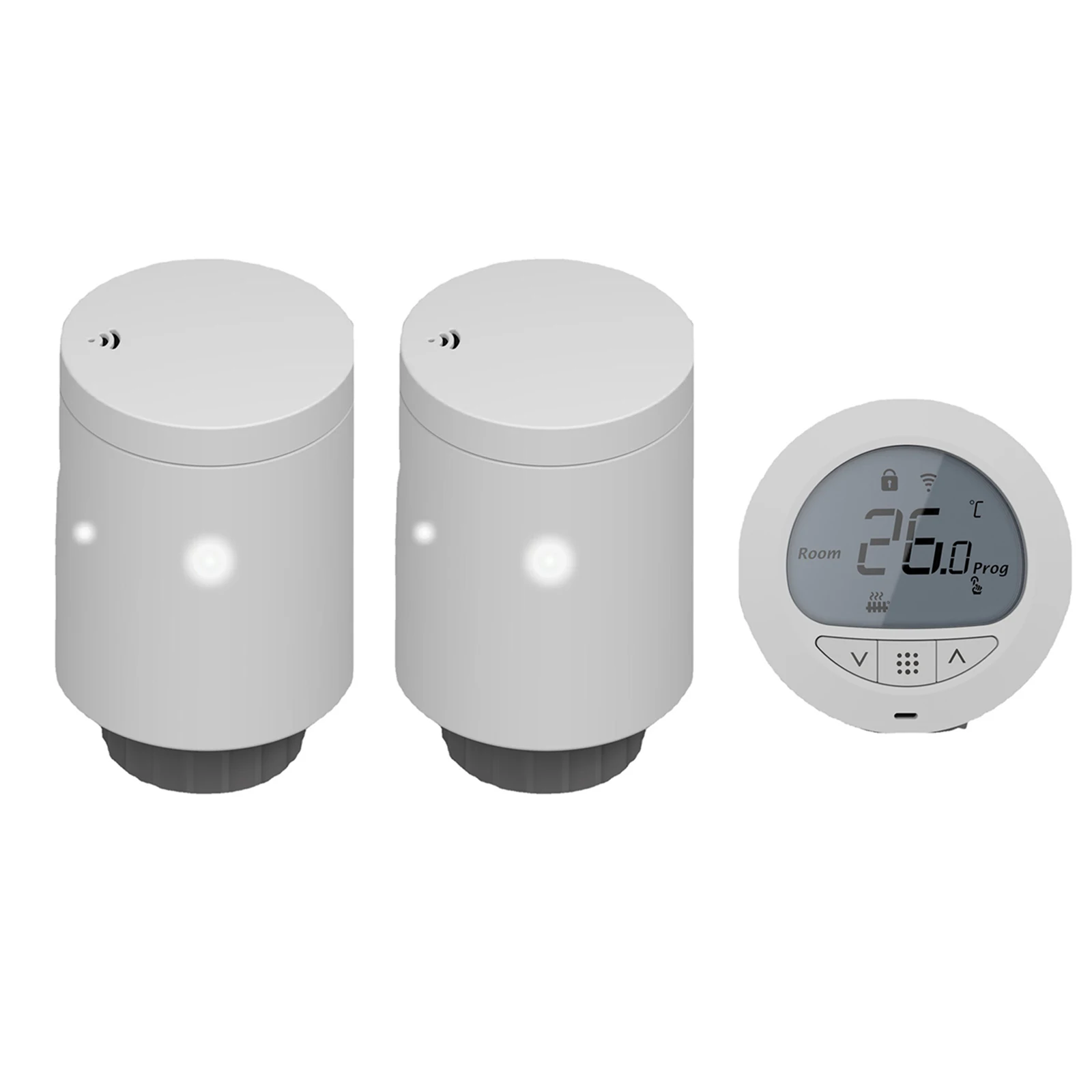 

Smart APP Control Radiator Valve Voice Control Smart Thermostat Kids Lock With Sensor Large LCD Screen Temperature Controller