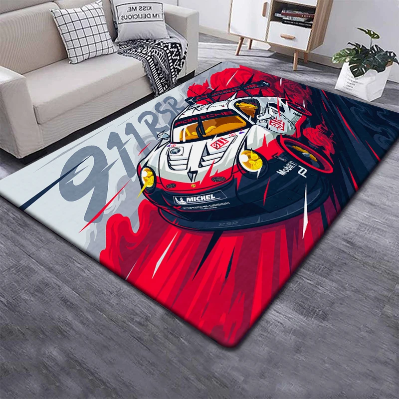 

Colorful racing 3D printed carpets for living room,BATHROOM mat,Boys' Room Decoration Play Mat area rugs for bedroom area rug