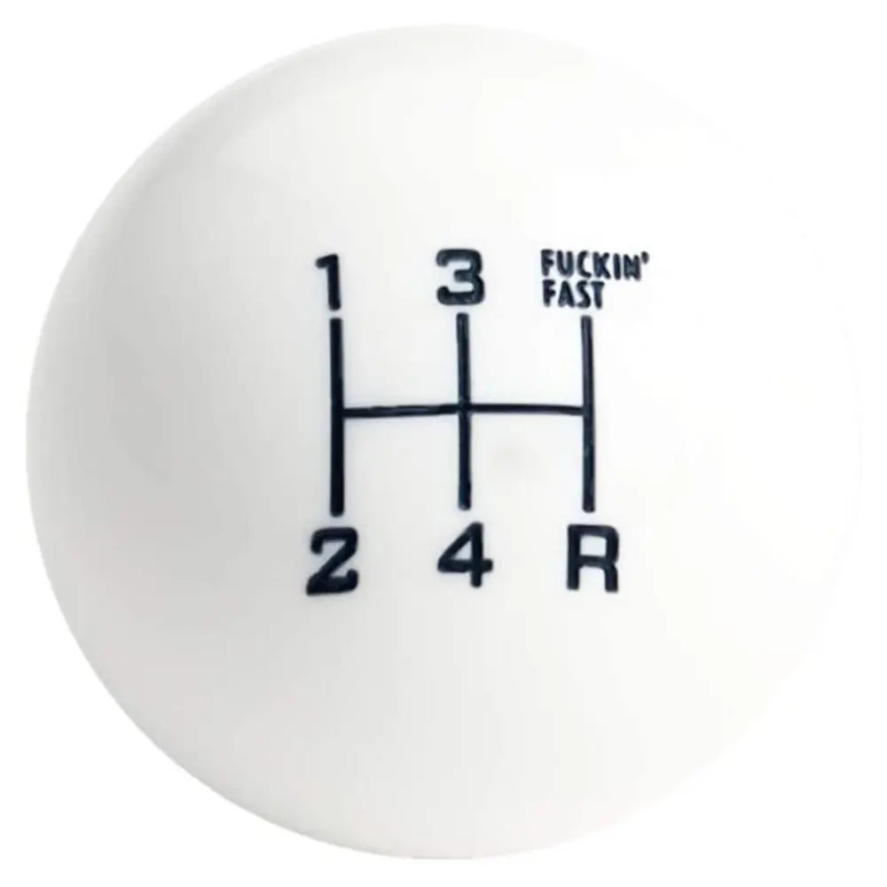 

Universal 5 Speed White Ball Shape Manual Gear Shift Knob 54mm for Honda for Toyota