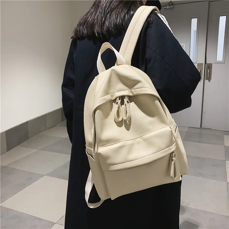 

Karl Lagerfeled Copy Backpack Casual Women's Leather Backpack Teenage Girls School Bags Bolsa Feminina Japanese Bag New 2022