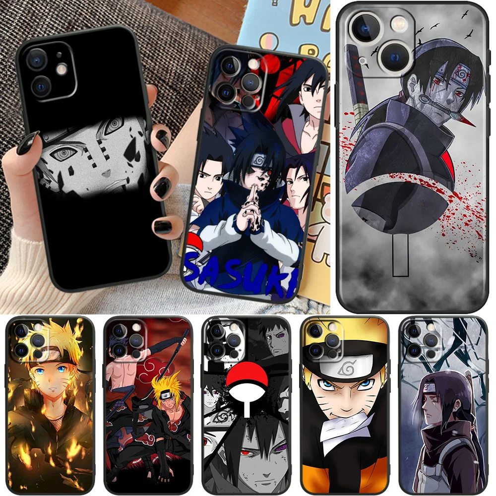 

Fashion Kakashi Naruto For Apple iPhone11 12 13 Pro Mini X XR XS Max 7 8 Plus Black luxury Silicone Soft Phone Case