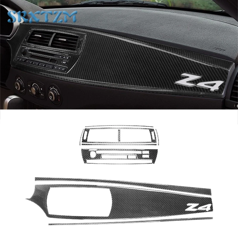 

Center Console Dashboard Air Outlet Navigation Panel Cover Trim Carbon Fiber For BMW Z4 E85 2003-2008 LHD Interior Stickers