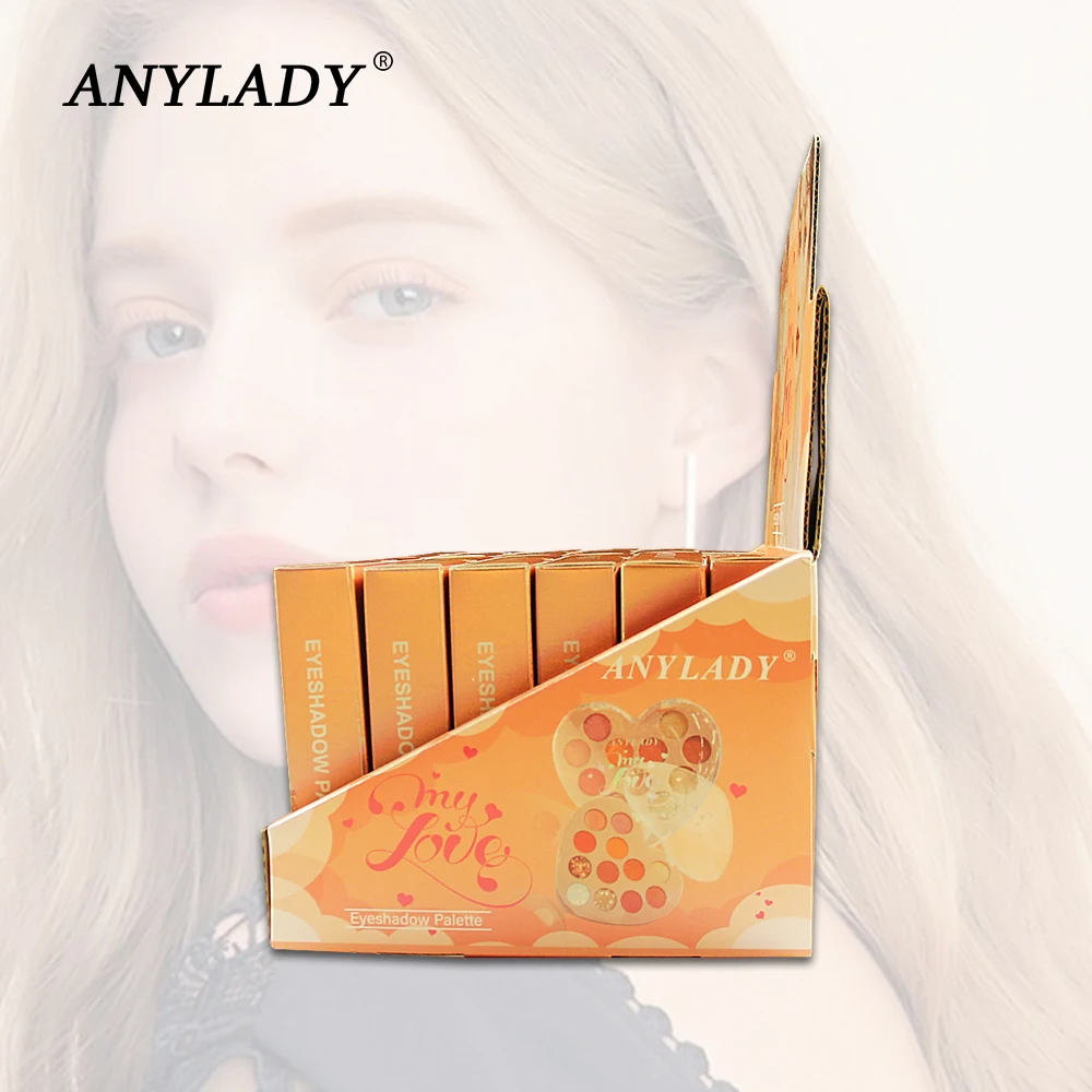 Палетка матовых теней для век ANYLADY водостойкие стойкие 12 цветов косметика с