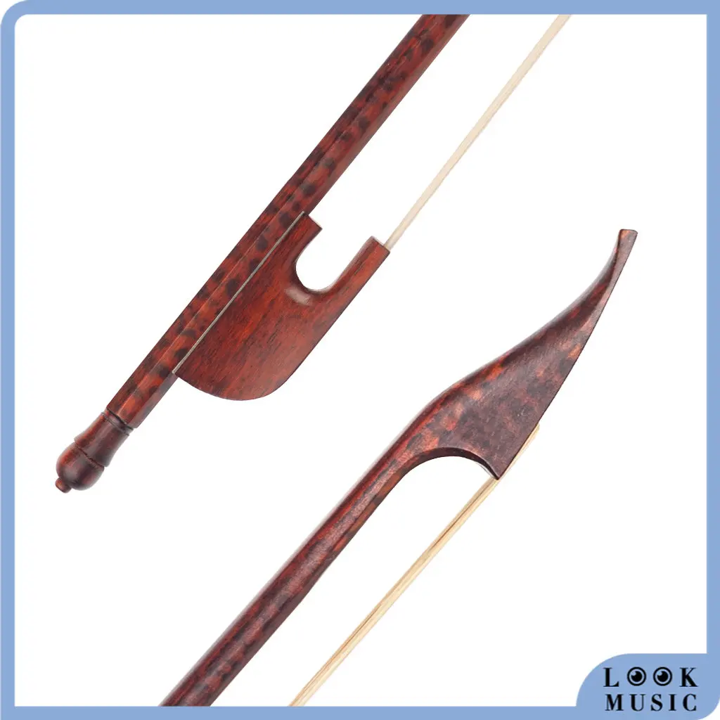 Professional Viola Bow 16'' Size Snakewood Bow Baroque Style Round Stick Exqusite Pattern Natural Mongolia Horsehair Bow