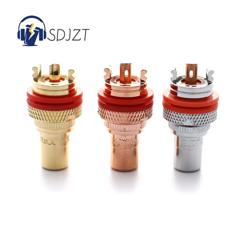 

1Pcs/1Pair Copper CMC RCA Female Terminal Jack Socket AV Audio Video Connector