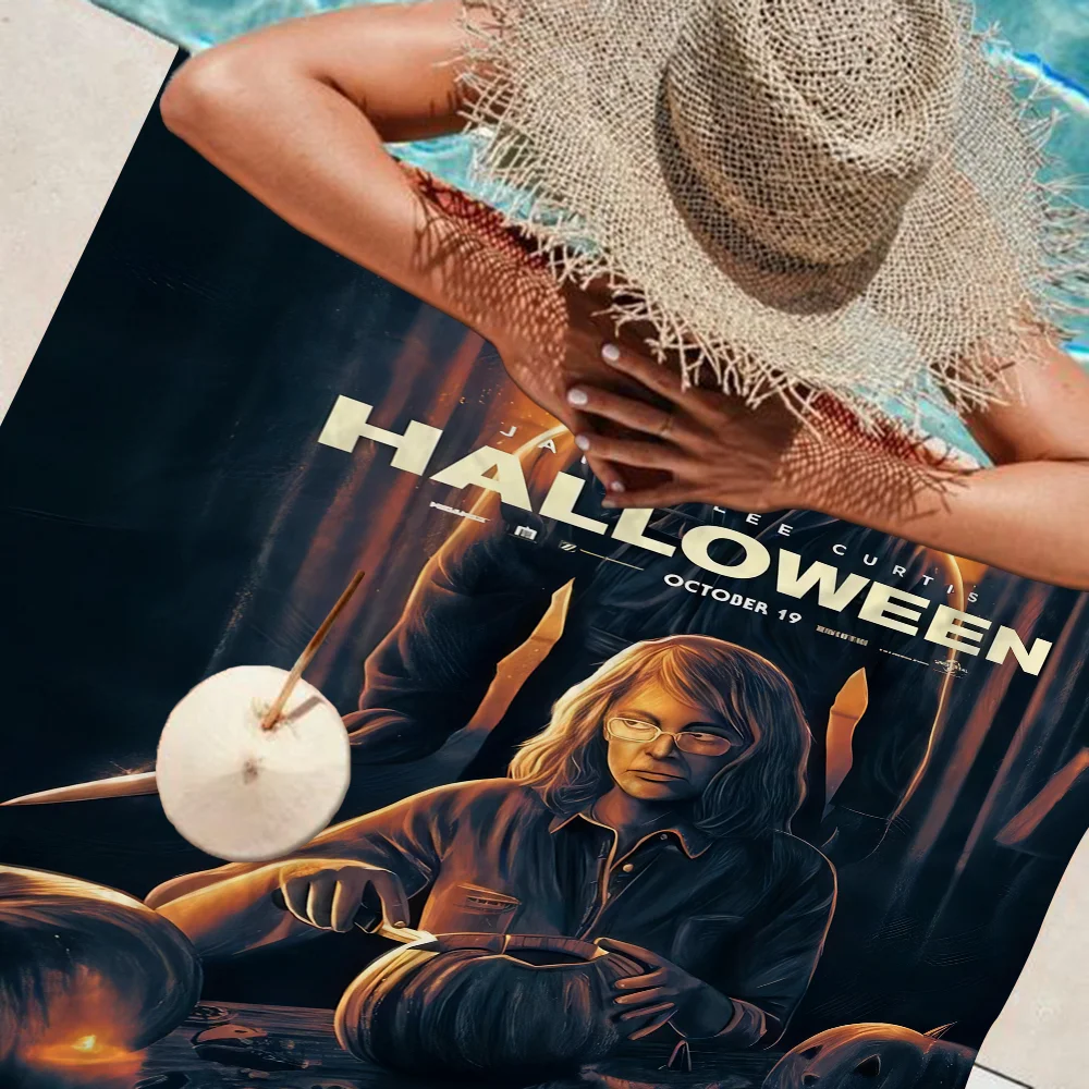 Horror Movies Halloween Michael Myers Microfiber Beach Towel Absorbent Quick Dry Swimming Resort Mountain Climbing