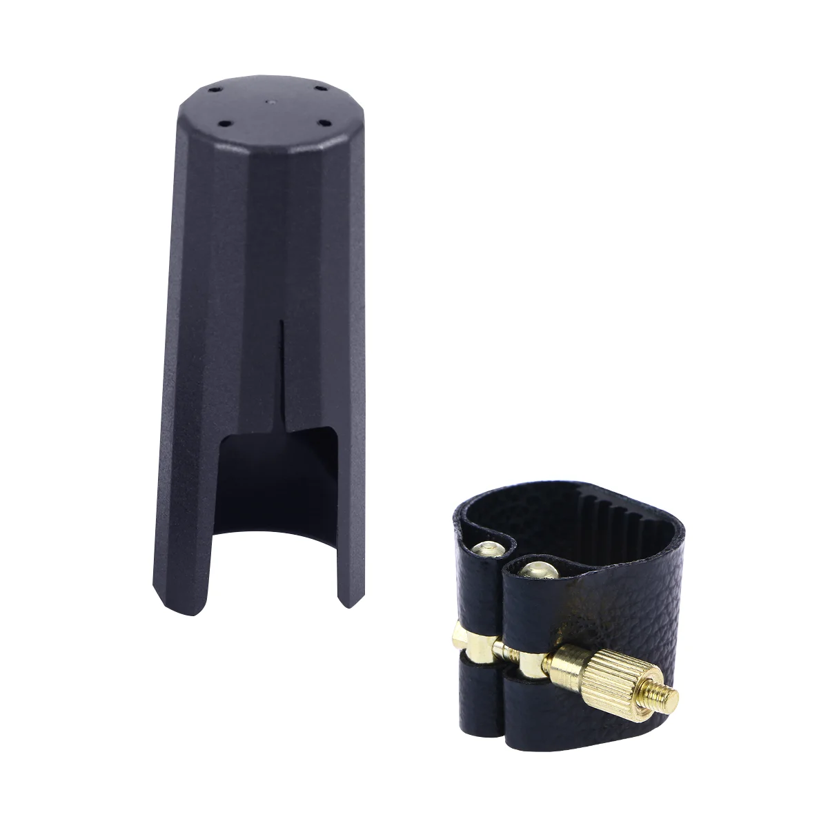 

1 Set of Sax Supplies Portative Black Effective Utility Fastener for Alto Mouthpiece Saxophone