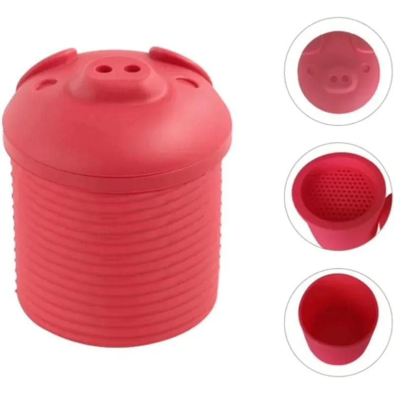 Фото Фильтр-сепаратор для жира Bin Grease Strainer&Collector |   Красный |   Розовые кухонные принадлежности для всей семьи |   Удобный и функциональный контейнер для силиконовой смазки №2