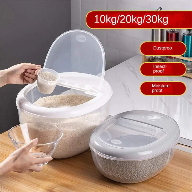 

Easily Store Cabinets Rice Dispenser High-capacity Rice Storage Bottle Insect Prevention And Grain Storage Take Rice As You Like
