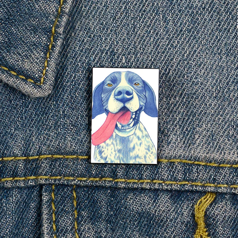 

Fashion German Short Haired Pointer Pin Funny vintage Brooches Shirt Lapel teacher Bag Cute Badge Cartoon pins for Lover Girl