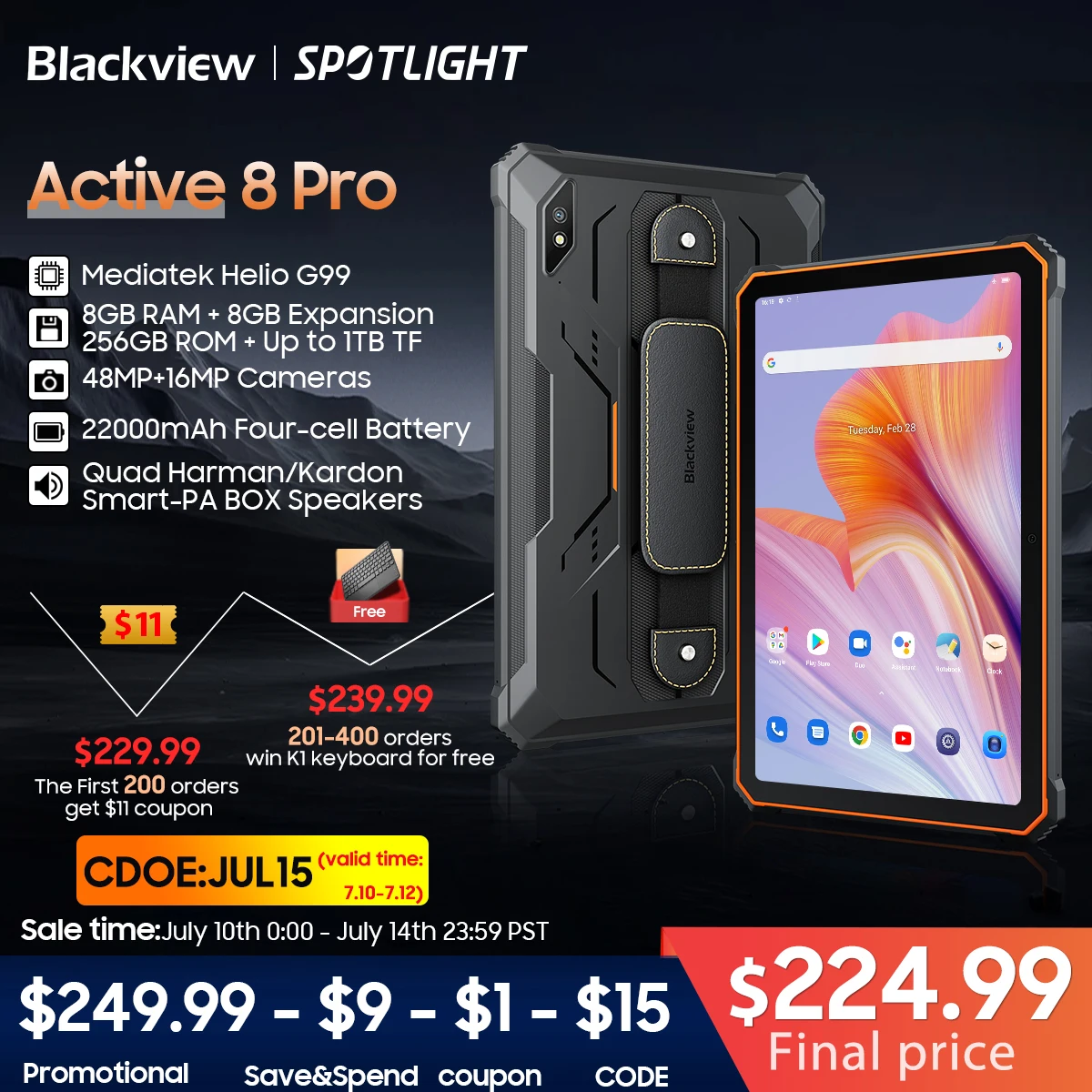 Blackview Active 8 Pro Black
