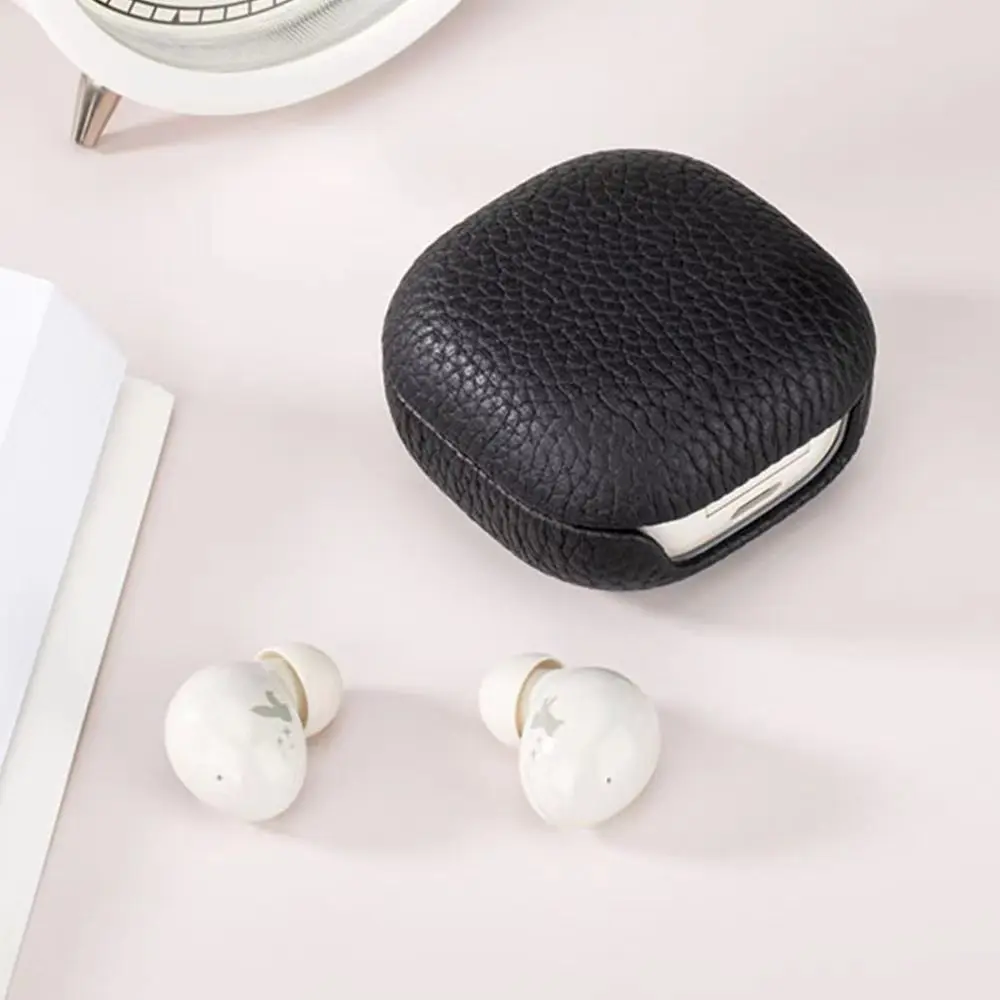 

Leather Case for Galaxy Buds Live Pro 2 Lychee Pattern Bluetooth Earphone Cases for Samsung Galaxy Pro Leather Business Cover
