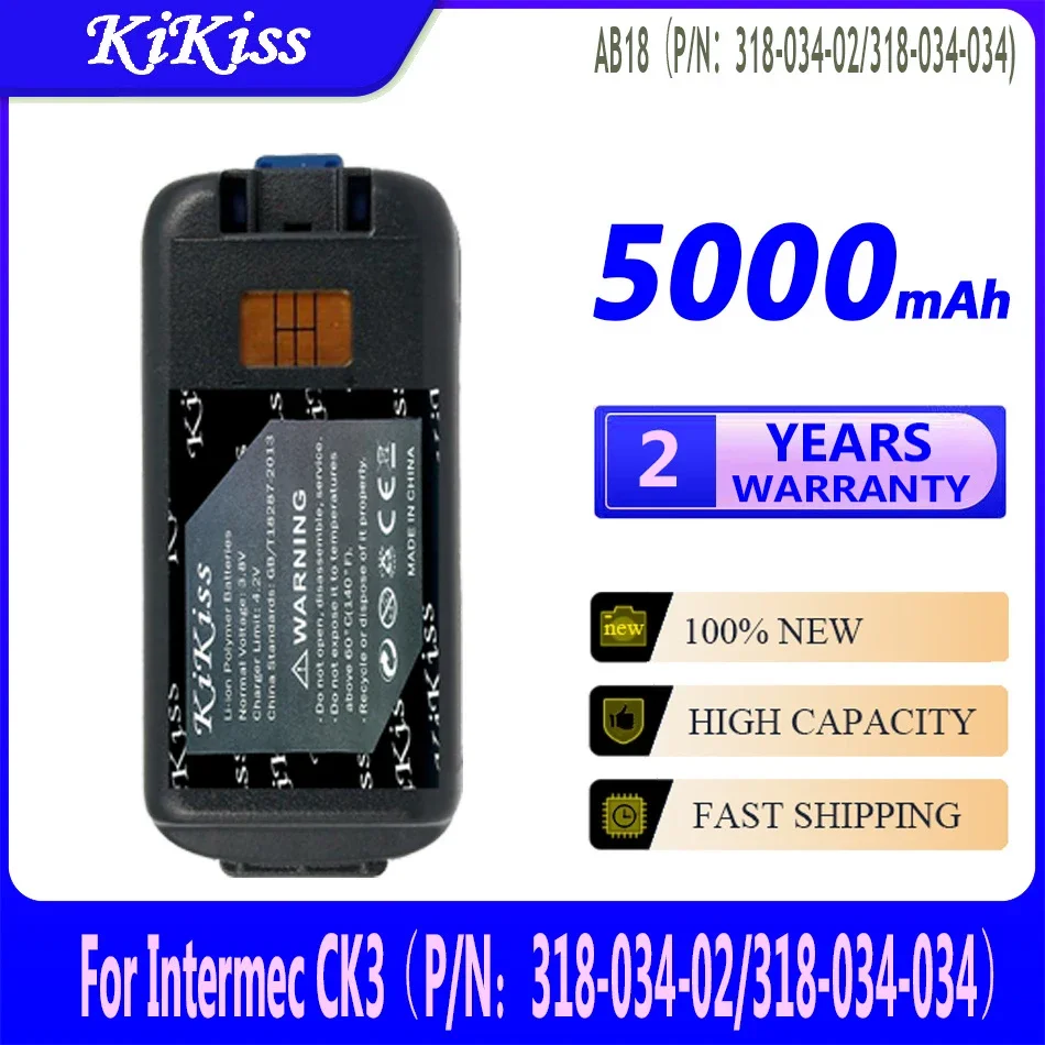 Мощная батарея 5000 мАч KiKiss AB18 (P N 318-034-02/318-034-034) для Intermec CK3 CK3X CK3A1 CK3C1 Bateria