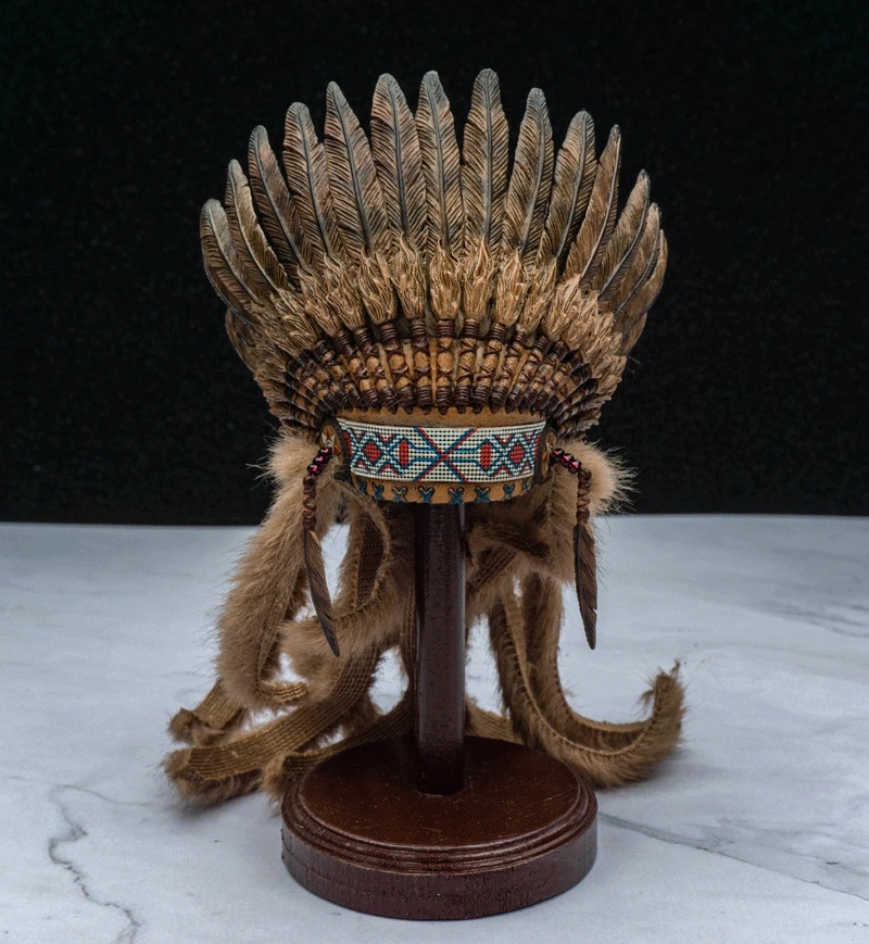 

TBLeague PL2022-196B 1/6th Sodier Brown Feather Headdress for 12"