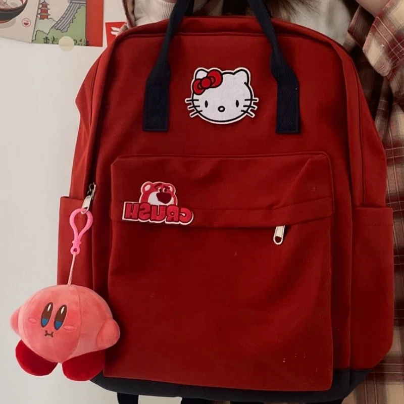 

Sanrio Hello Kitty Backpack Female Student Niche Large Capacity Backpack Hello Kitty Campus 2023 New Portable Backpack