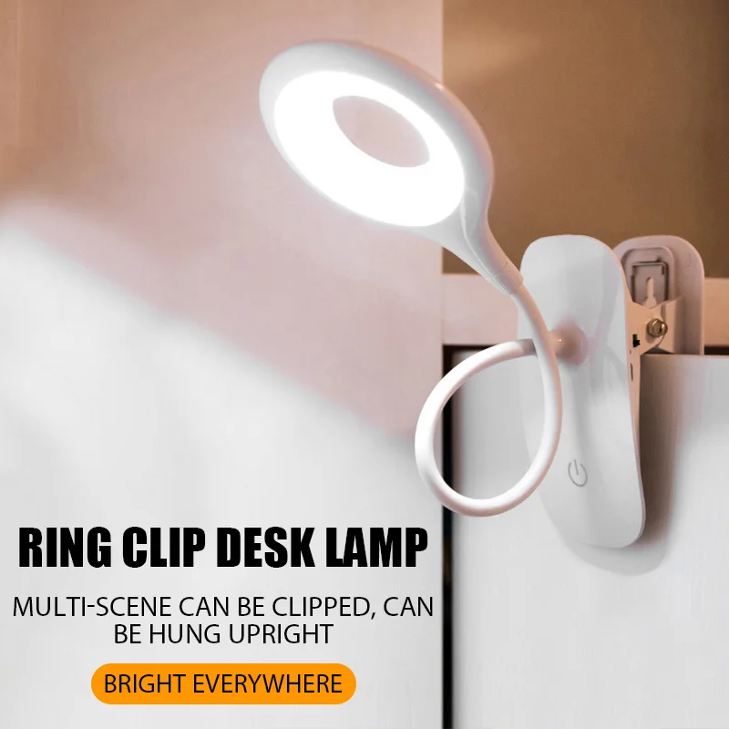 

Desk Lamp Touch Clip Study Light Gooseneck Desktop USB Rechargeable Bedroom Bedside Clip-On Table Indoor Lighting Lamps