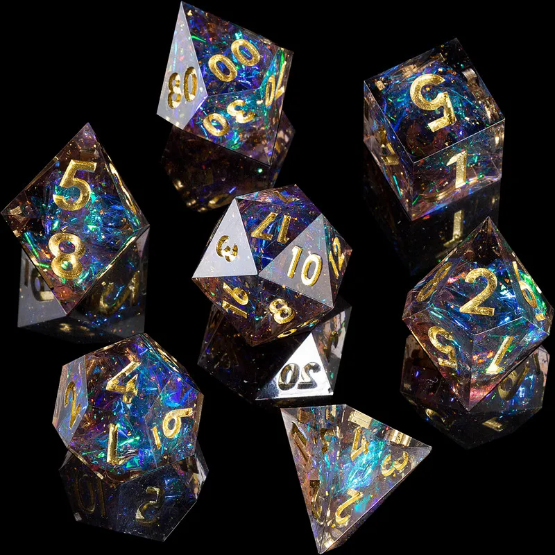 Мини-планеты фиолетовая серия наборы костей DND из полимерной смолы игральные
