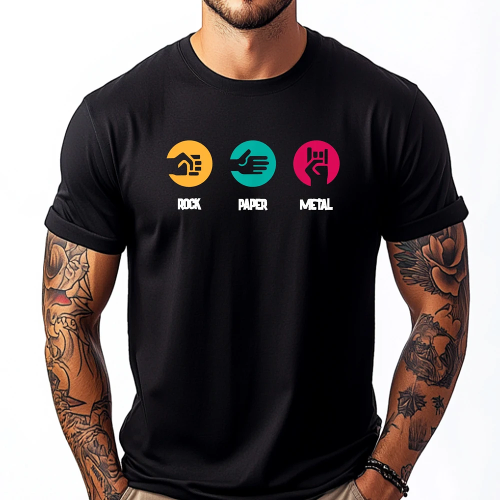 Бумажные металлические футболки для мужчин хлопковые удобные мужские рубашки