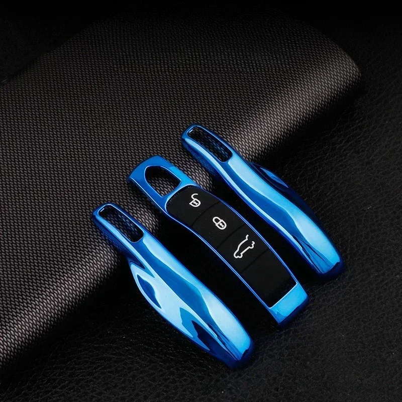 Фото Для Porsche Panamera Spyder Carrera Macan Boxster Cayman Cayenne 911 970 981 991 Чехол для автомобильного смарт-брелока с дистанционным управлением, набор чехлов для ключей №5
