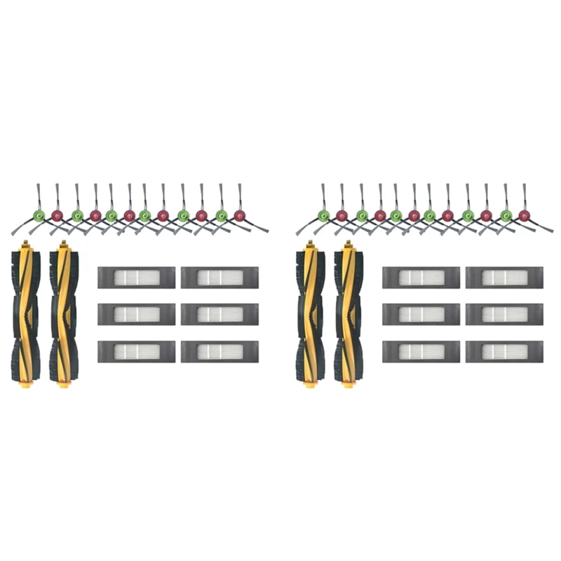 

40X For ECOVACS DEEBOT OZMO 920 950 T8 T9 AIVI MAX N8PRO Robot Vacuum Cleaner Main/Side Brush HEPA Filter