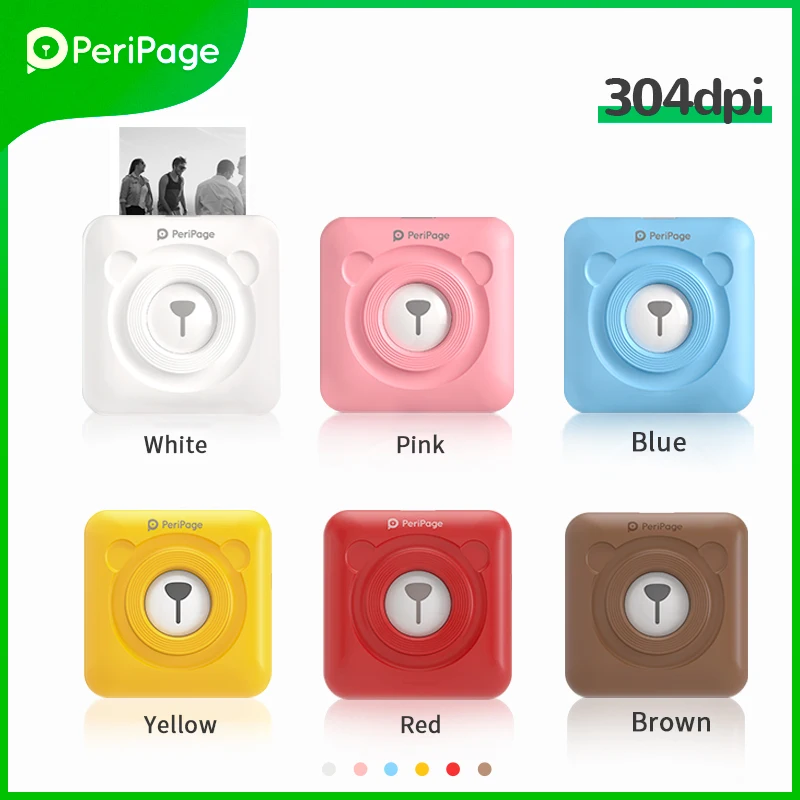 

PeriPage Portable Thermal Bluetooth 304dpi Picture Photo label Mini Printer for Android IOS Mobile Phone A6
