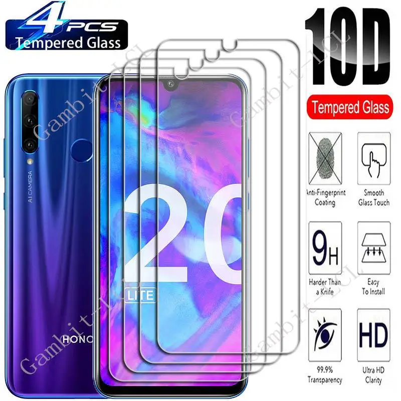Защитное закаленное стекло для Honor 10i 6,21 дюйма, 4 шт.