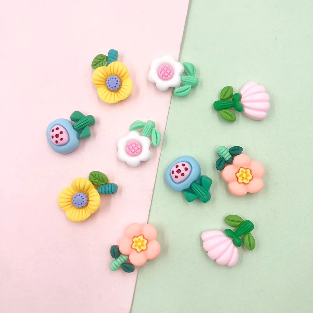 

20 шт./лот кабошон с плоской задней стороной, разноцветный цветок «сделай сам», чехол для телефона, декоративное украшение, бант для волос, ак...