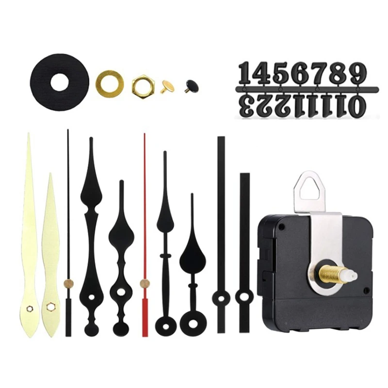 

Quartz DIY Wall Clock Movement Mechanism Motor Replacement 4 Pairs Different Mechanism Kit For DIY Clock Repair Parts