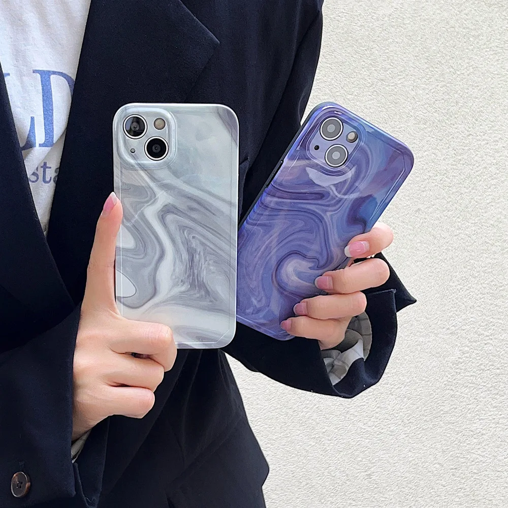 

Роскошный мраморный узор для Apple Phone Чехол 11 12 13 14 Pro Max Plus, мягкий силиконовый чехол, Противоударная задняя крышка