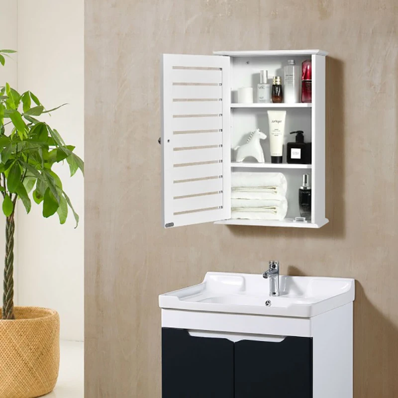 

Wall Mount Medicine Cabinet Multifunction Storage Organizer Kitchen Dining Room Tableware Storage Cabinets