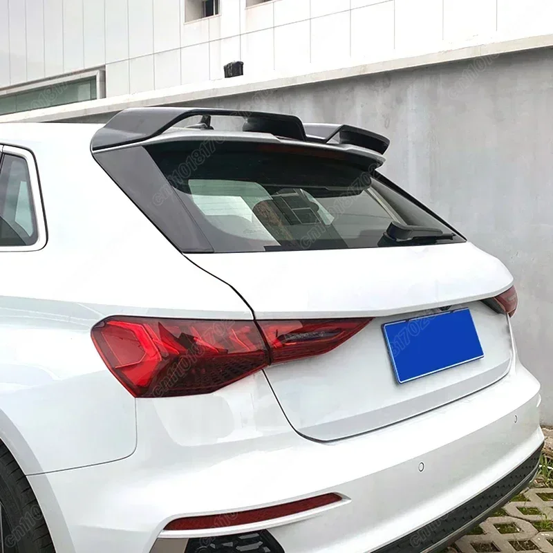 Фото Для Audi A3 S3 RS3 8Y Sportback 2021 2022 2023 2024 Автомобильный задний спойлер на крышу, комплект кузова, высокое качество, аксессуары из АБС-пластика, автозапчасти №3